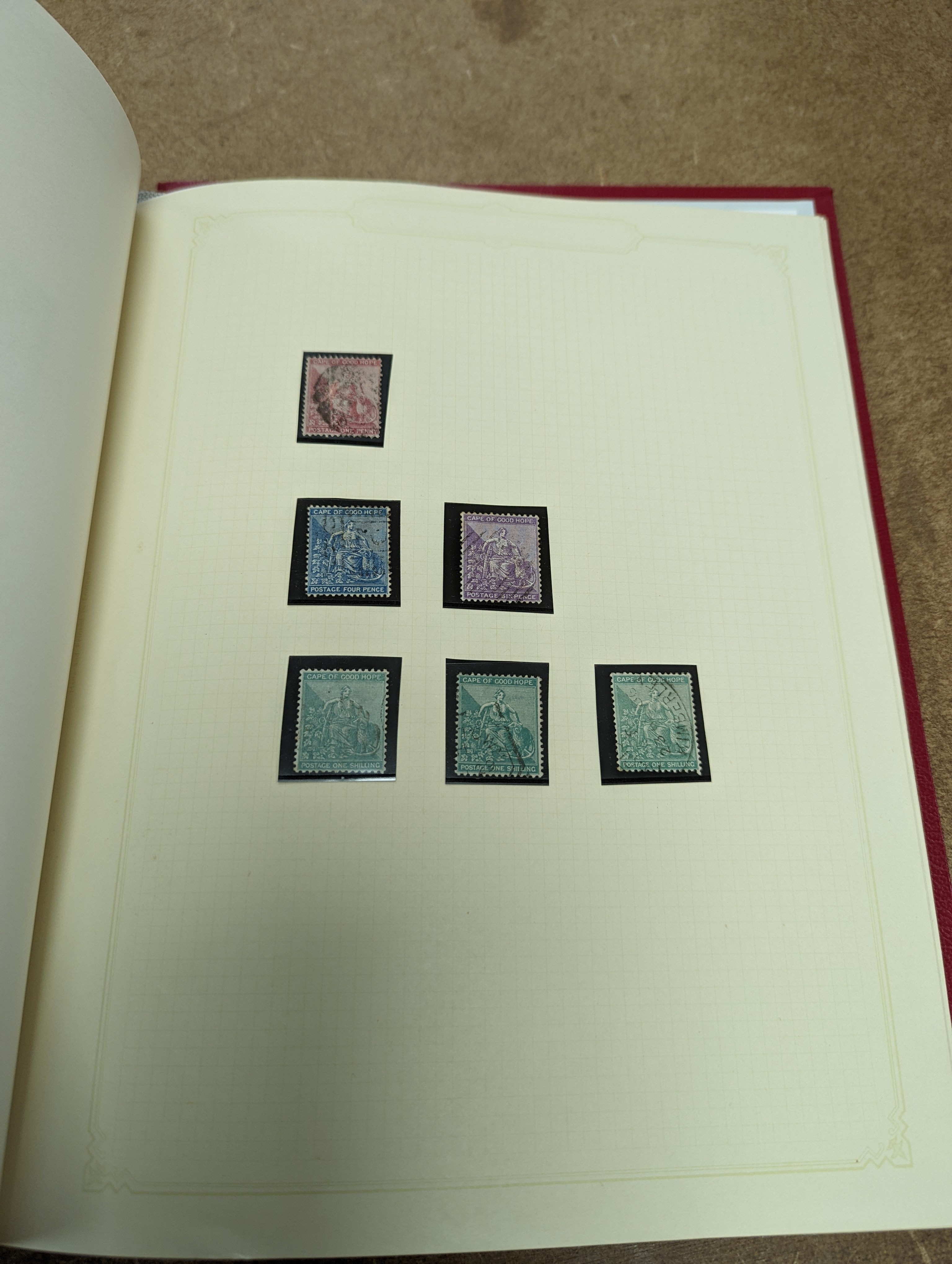 Cape of Good Hope - fine collection in 2 albums and stock book from 1853 1d used pair, 4d block of three used (and certificate), 1859 1sh dark green mint pair, 1861 1d woodblock used (sg 13a), 1863-64 1d, 4d and 6d mint